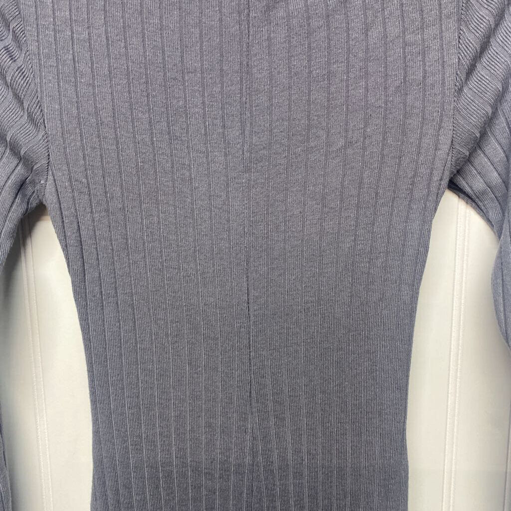 RIBBED LONG SLEEVE DRESS