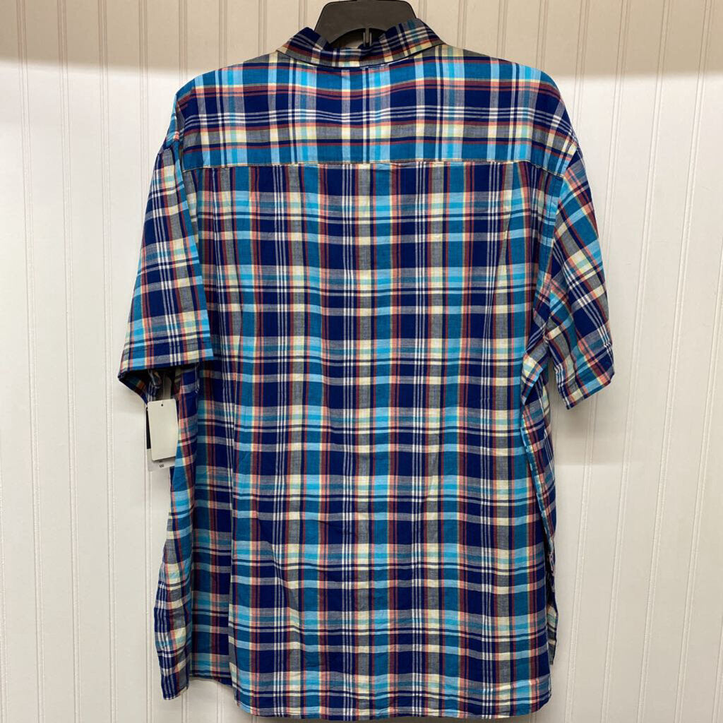 BLUE PLAID DRESS SHIRT