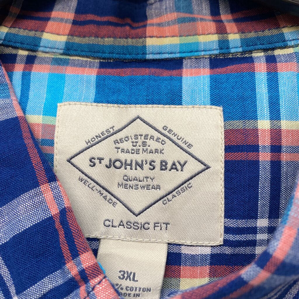 BLUE PLAID DRESS SHIRT