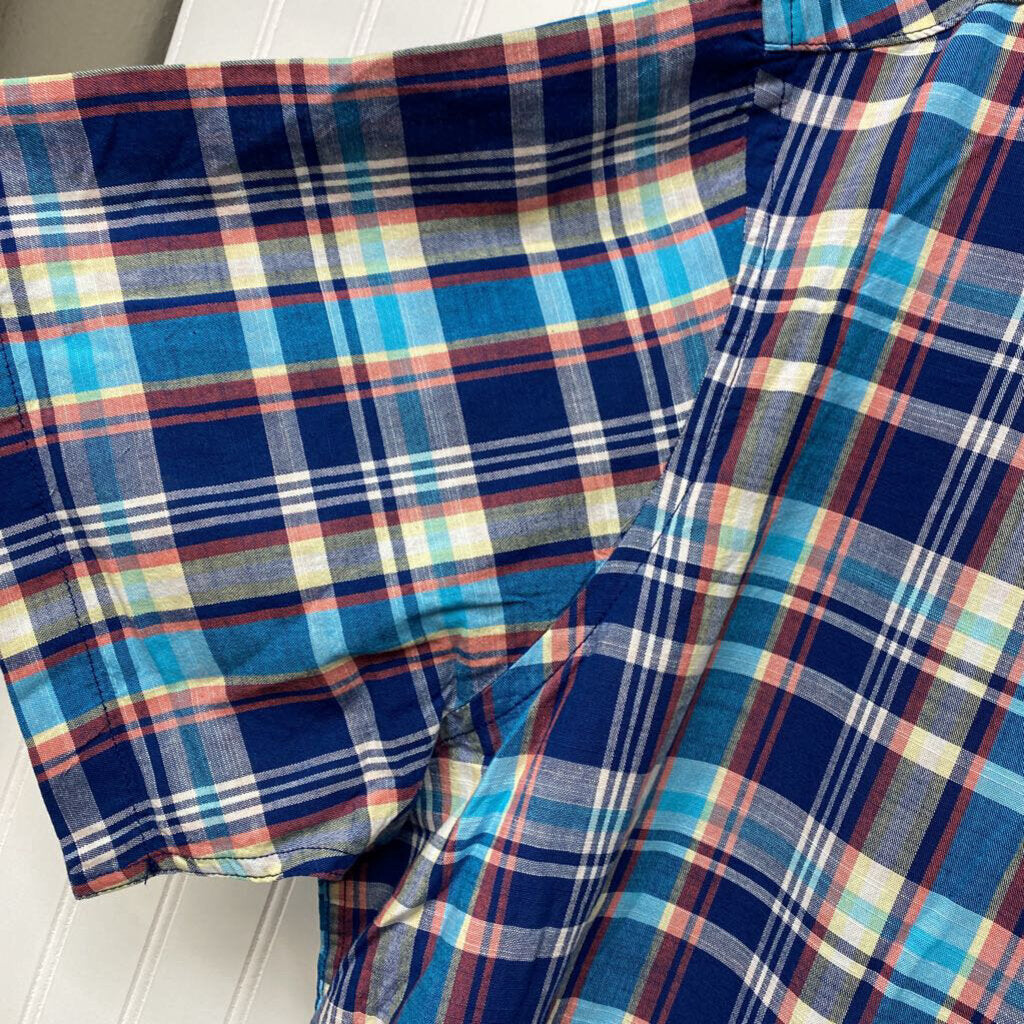 BLUE PLAID DRESS SHIRT
