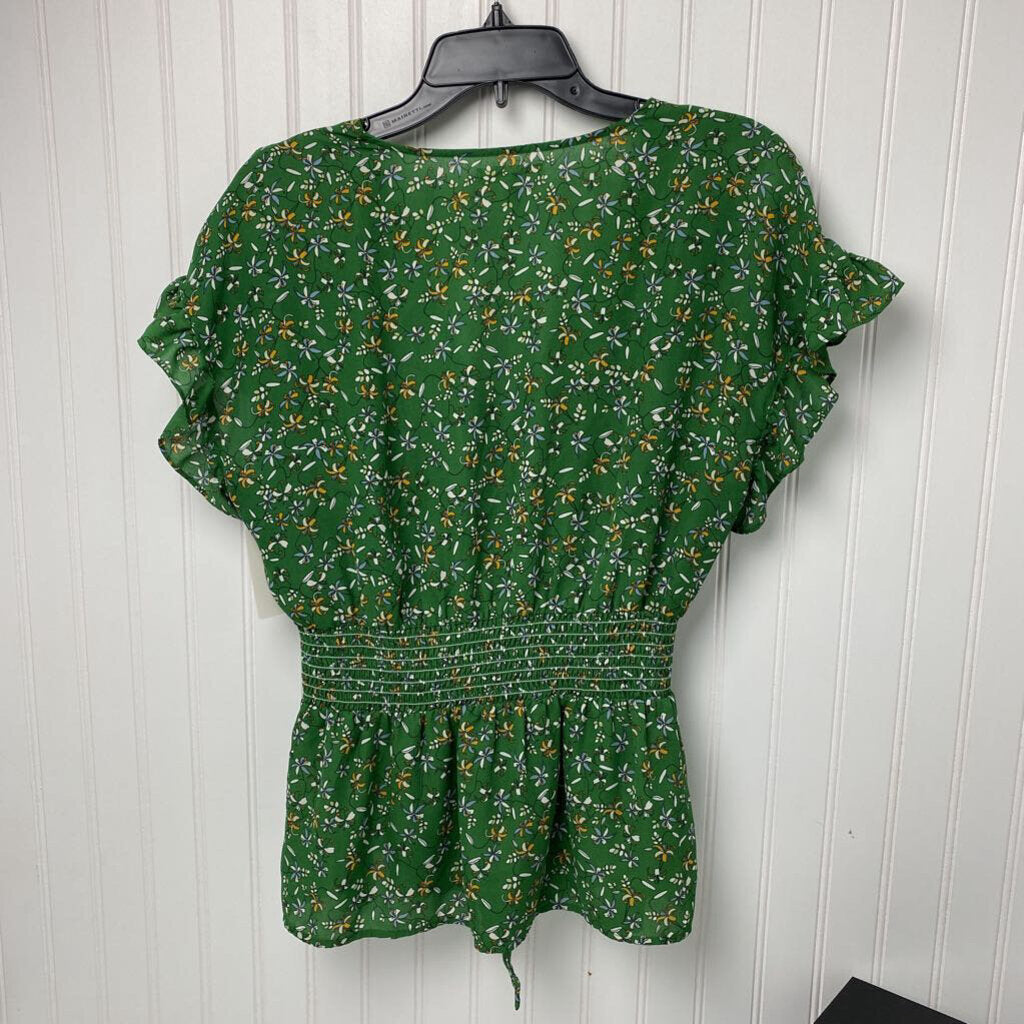 GREEN FLORAL DRESS SHIRT