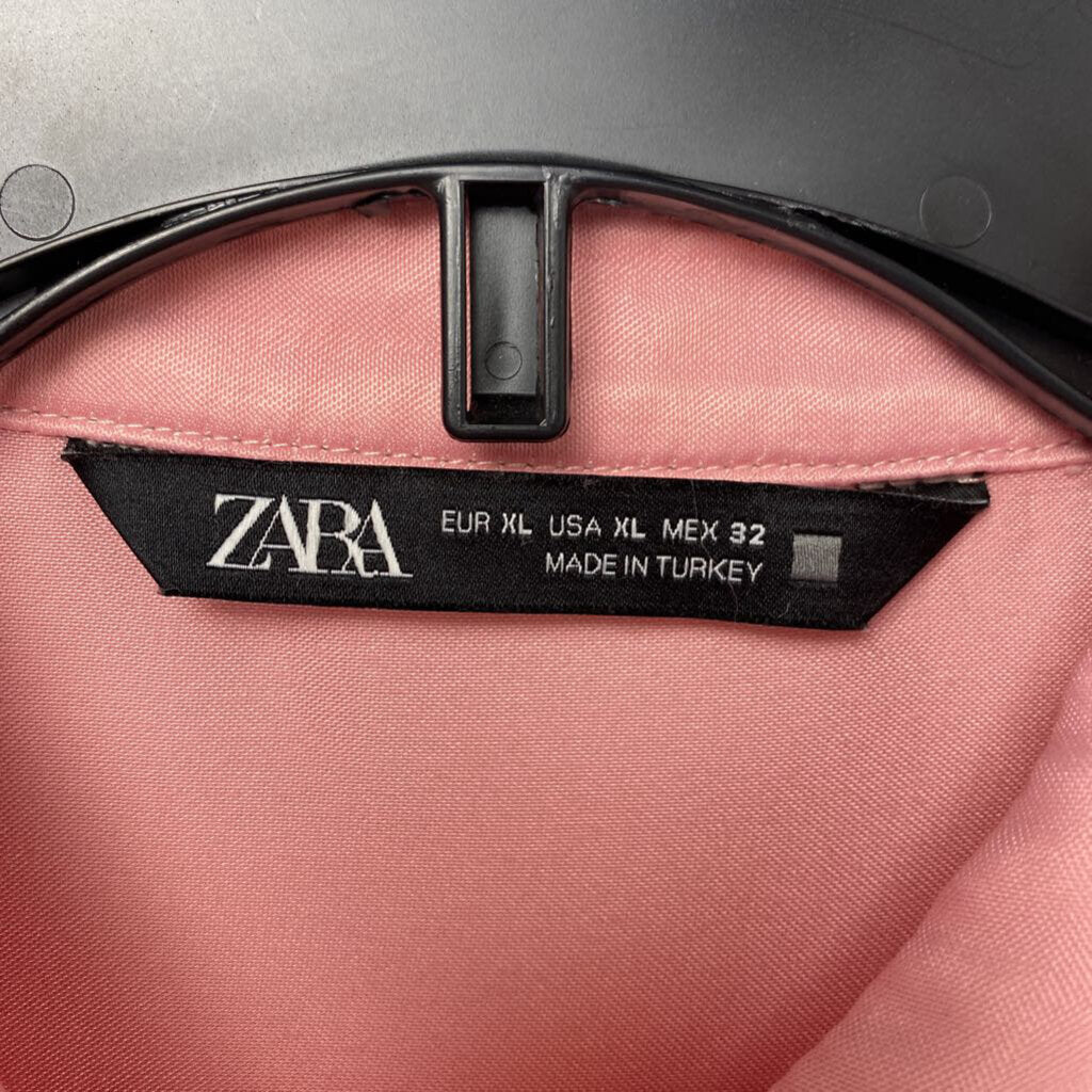 PINK CROP DRESS SHIRT