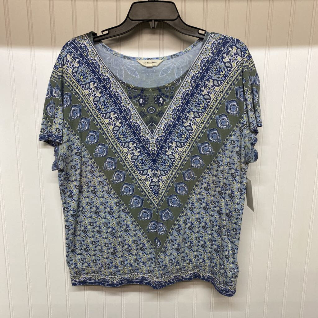 SHORT SLEEVE PRINTED TOP