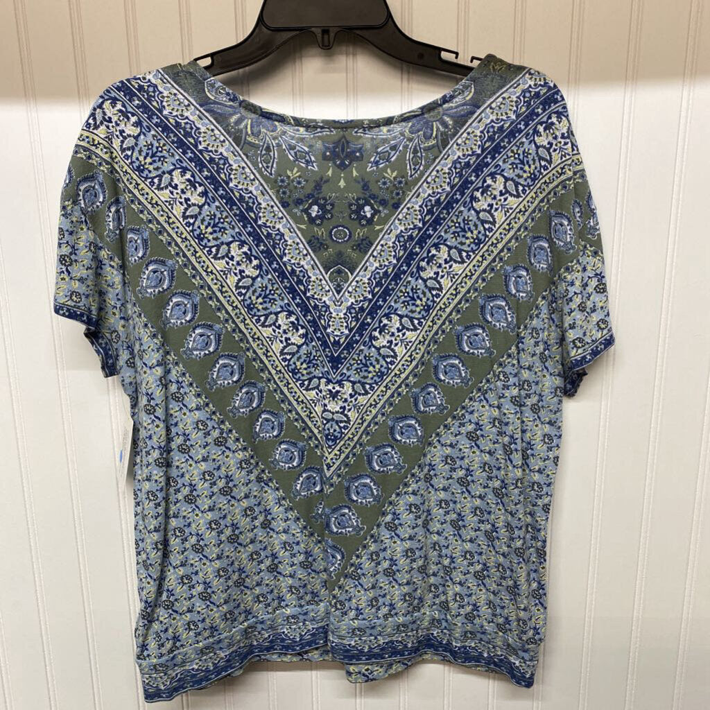 SHORT SLEEVE PRINTED TOP