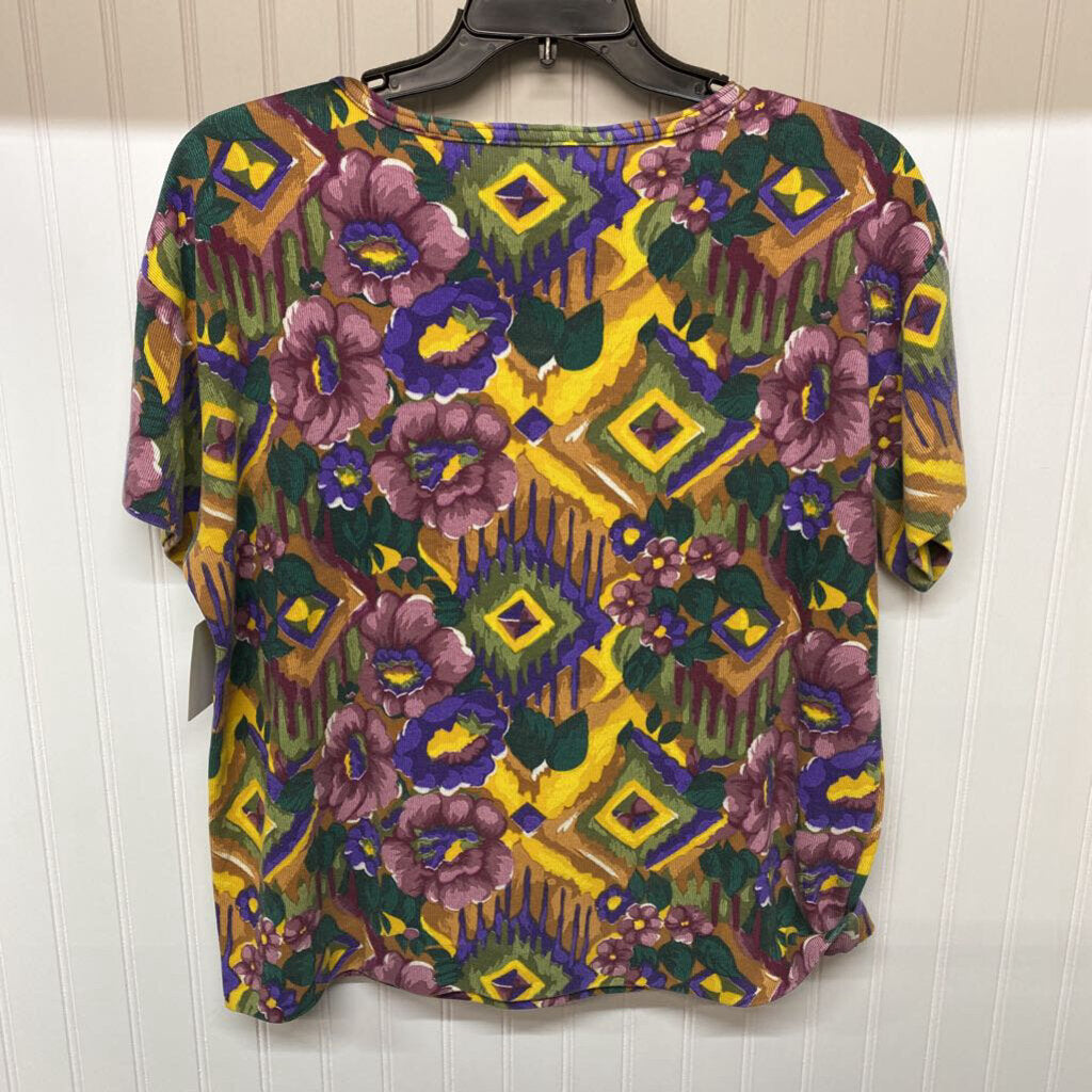 SHORT SLEEVE PRINTED TOP