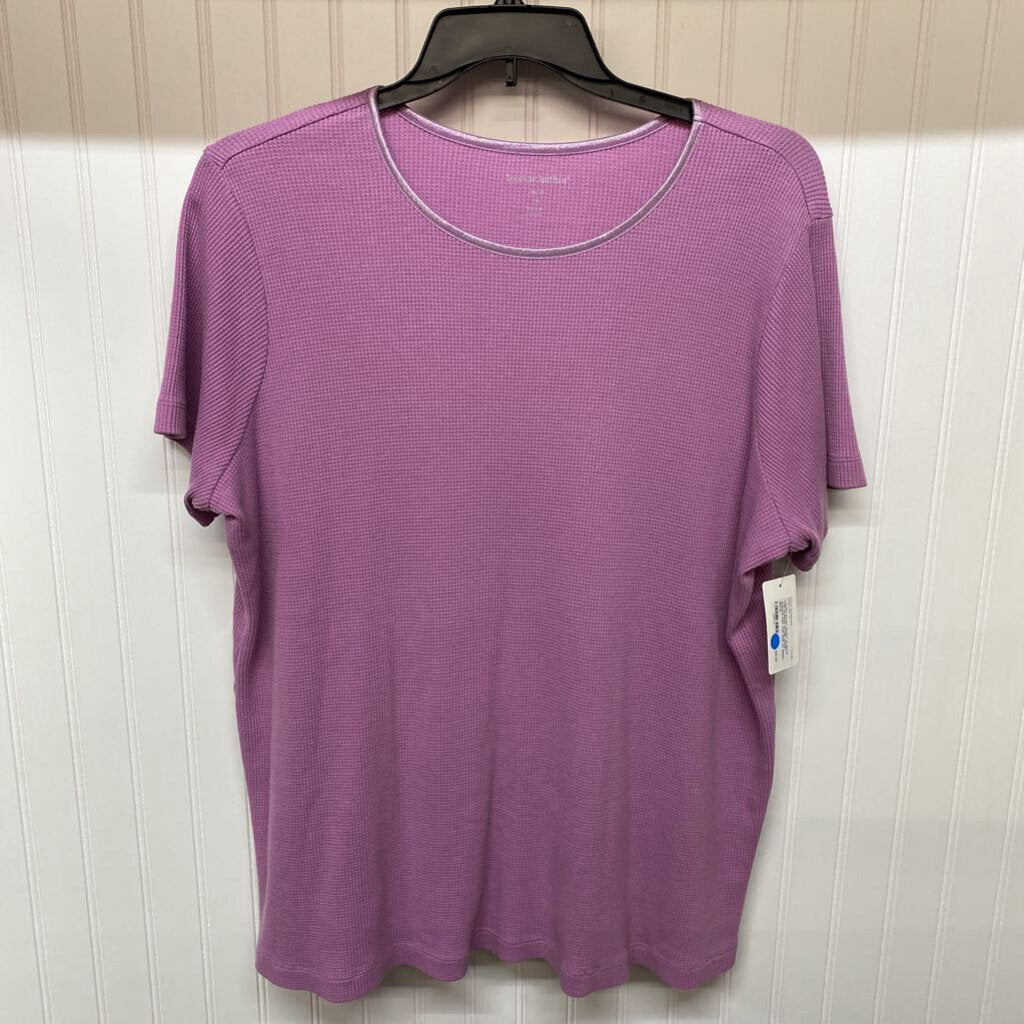 SHORT SLEEVE KNIT TOP