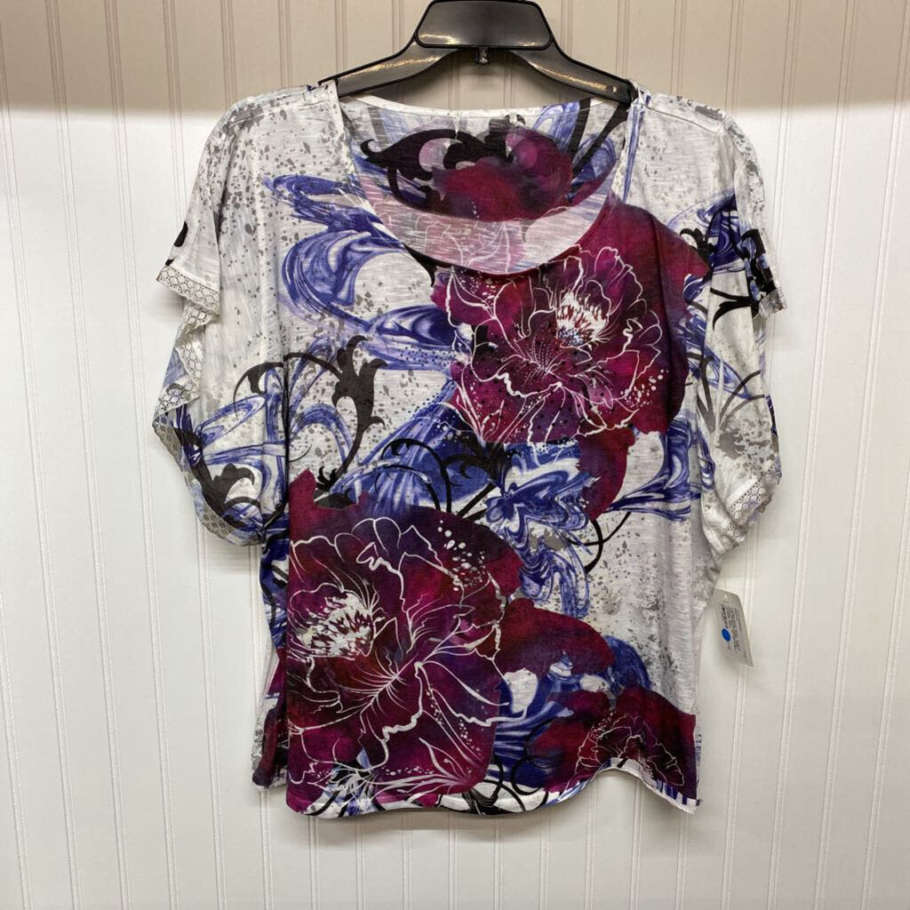 EMBELLISHED FLORAL PRINT TOP
