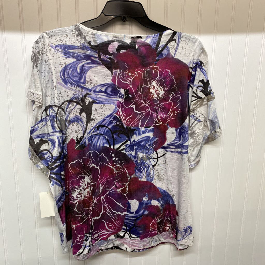 EMBELLISHED FLORAL PRINT TOP