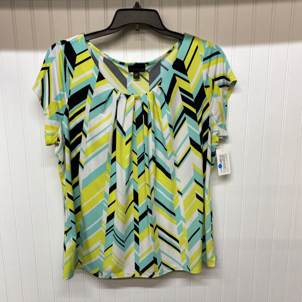 SHORT SLEEVE KNIT TOP