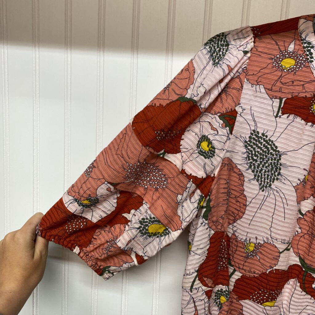 FLORAL SHORT SLEEVED