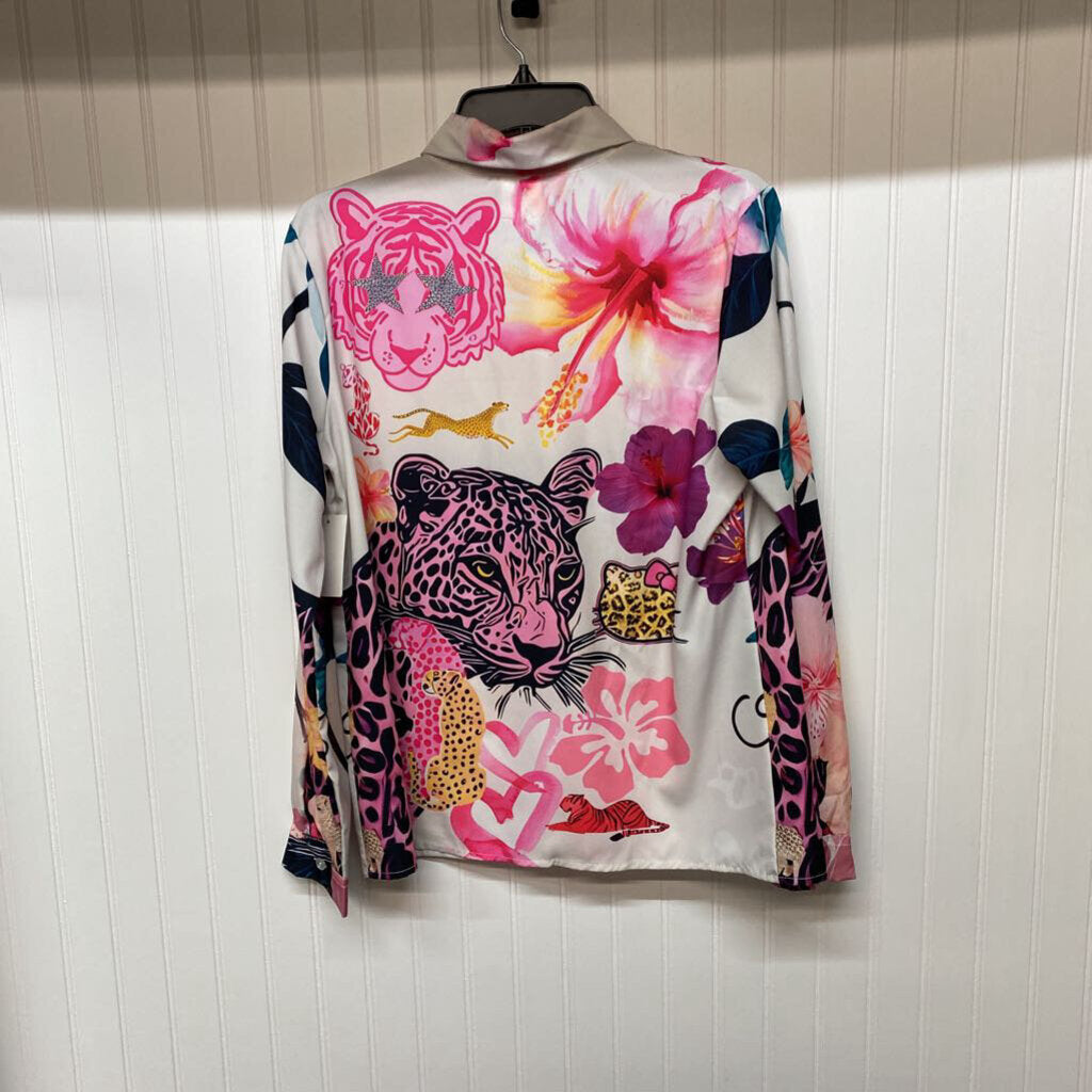 TROPICAL CHEETA BUTTON DOWN