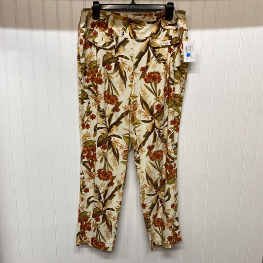 FLORAL MID RISE PANTS