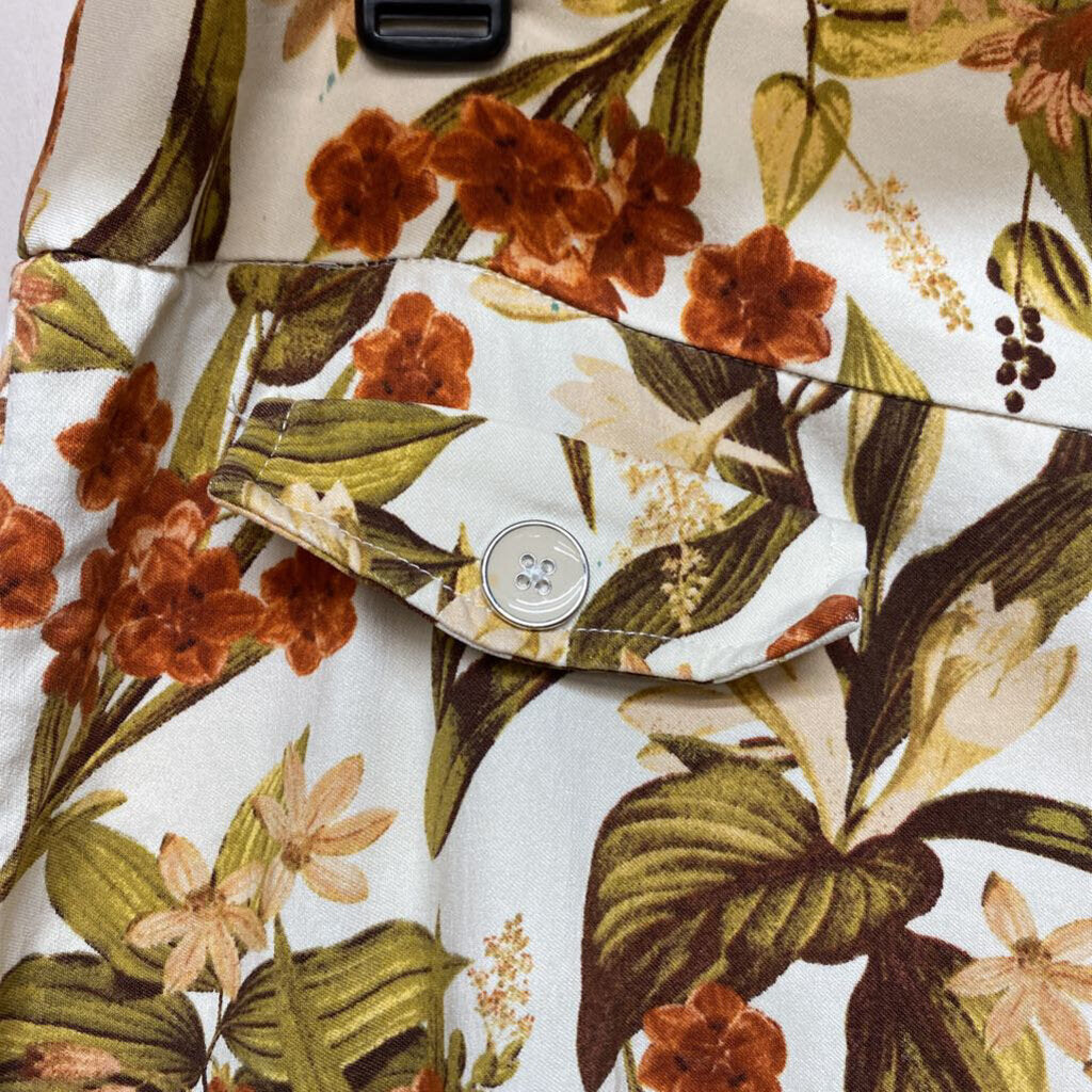 FLORAL MID RISE PANTS