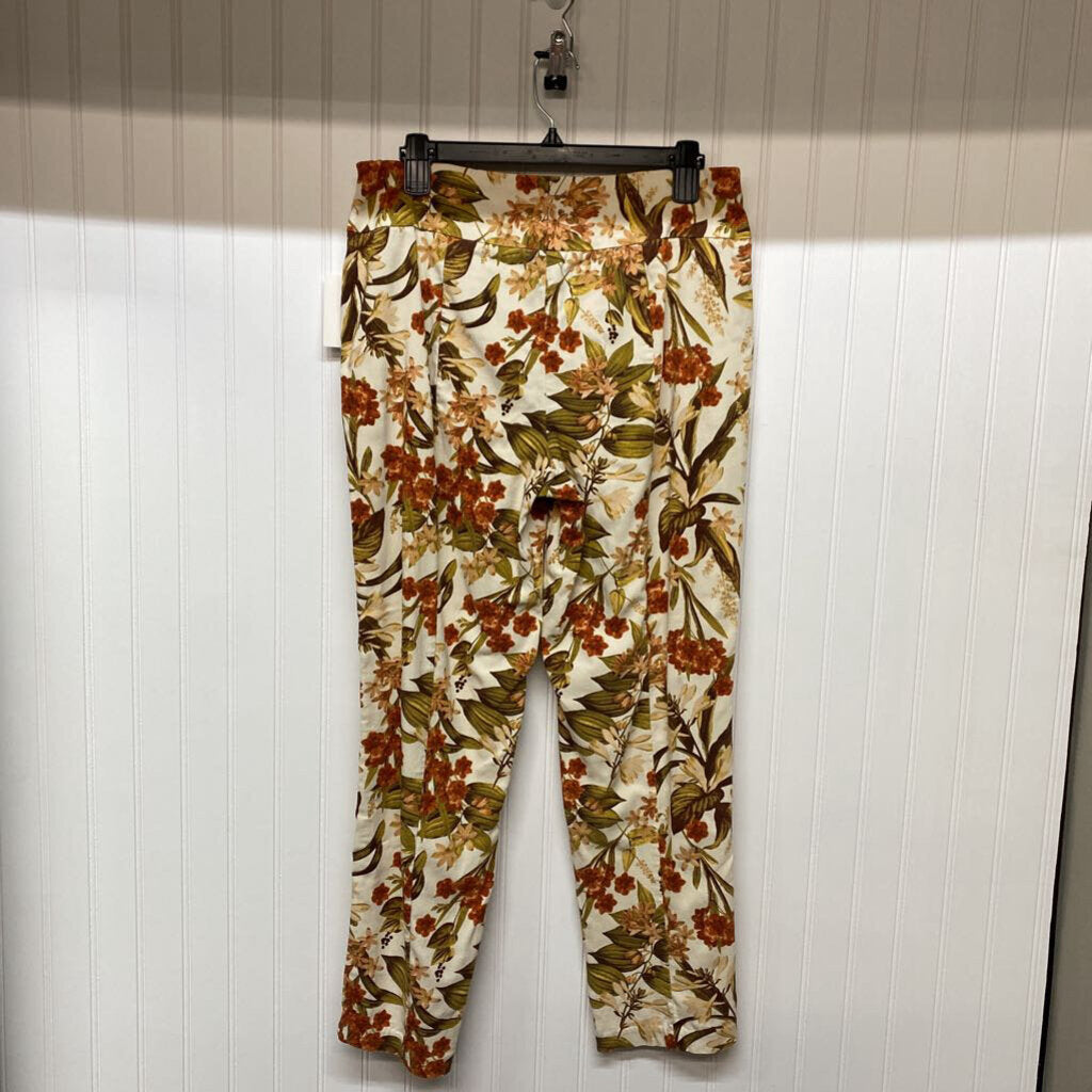 FLORAL MID RISE PANTS