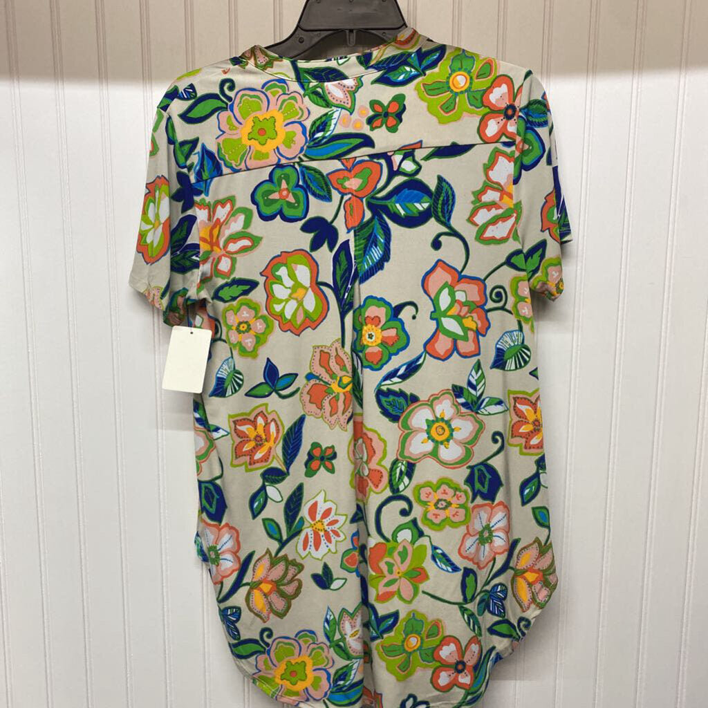 SHORT SLEEVE PRINTED TOP
