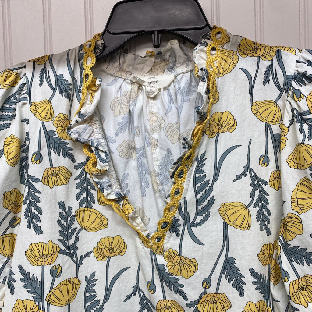 SHORT SLEEVE BLORAL PRINT TOP