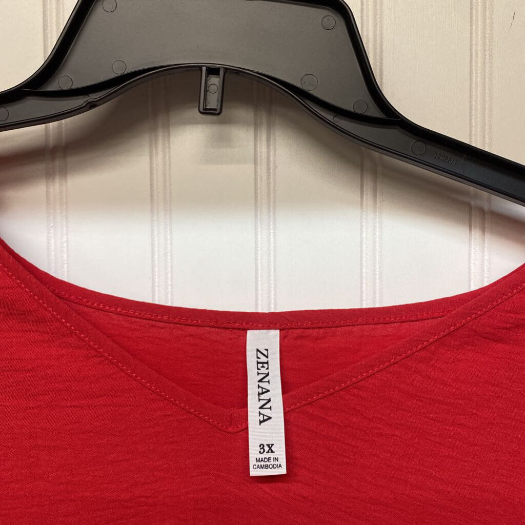 SHORT SLEEVE V NECK BLOUSE