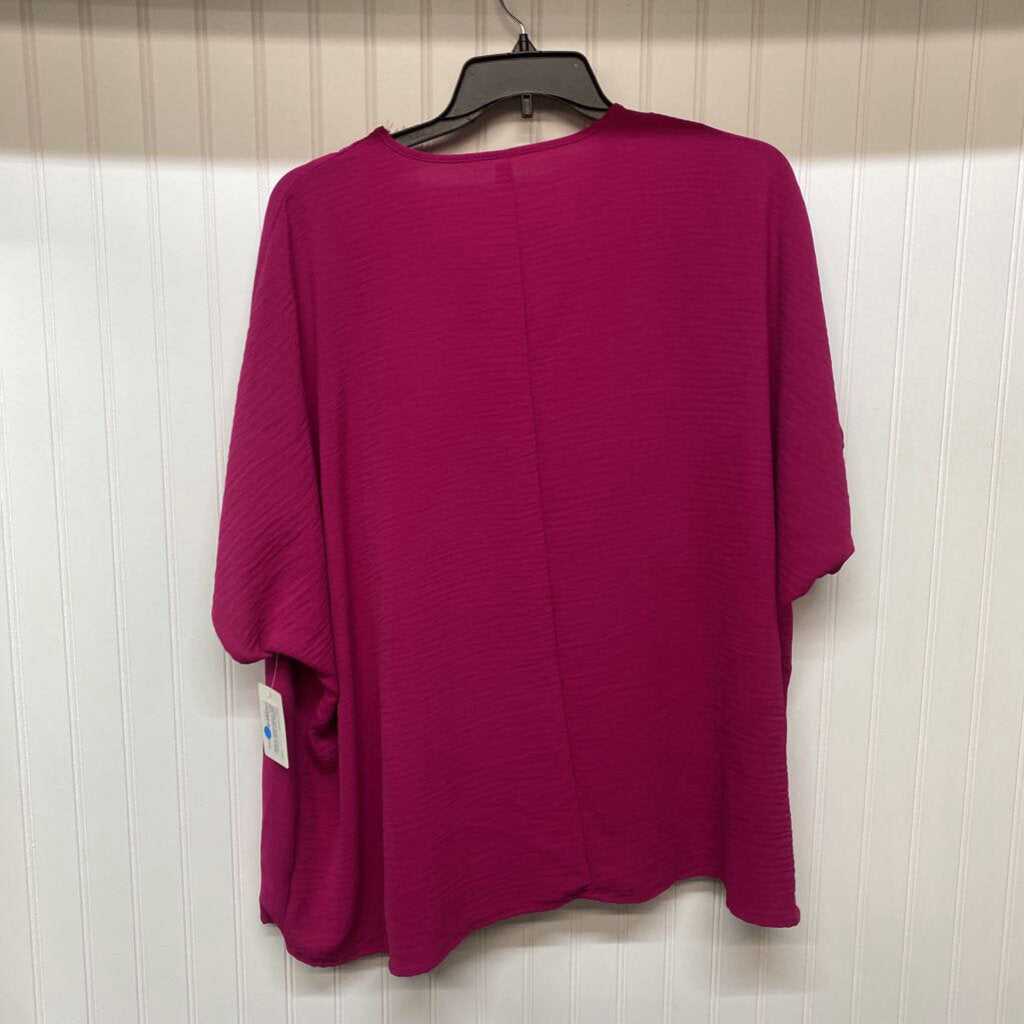 SHORT SLEEVE V NECK BLOUSE