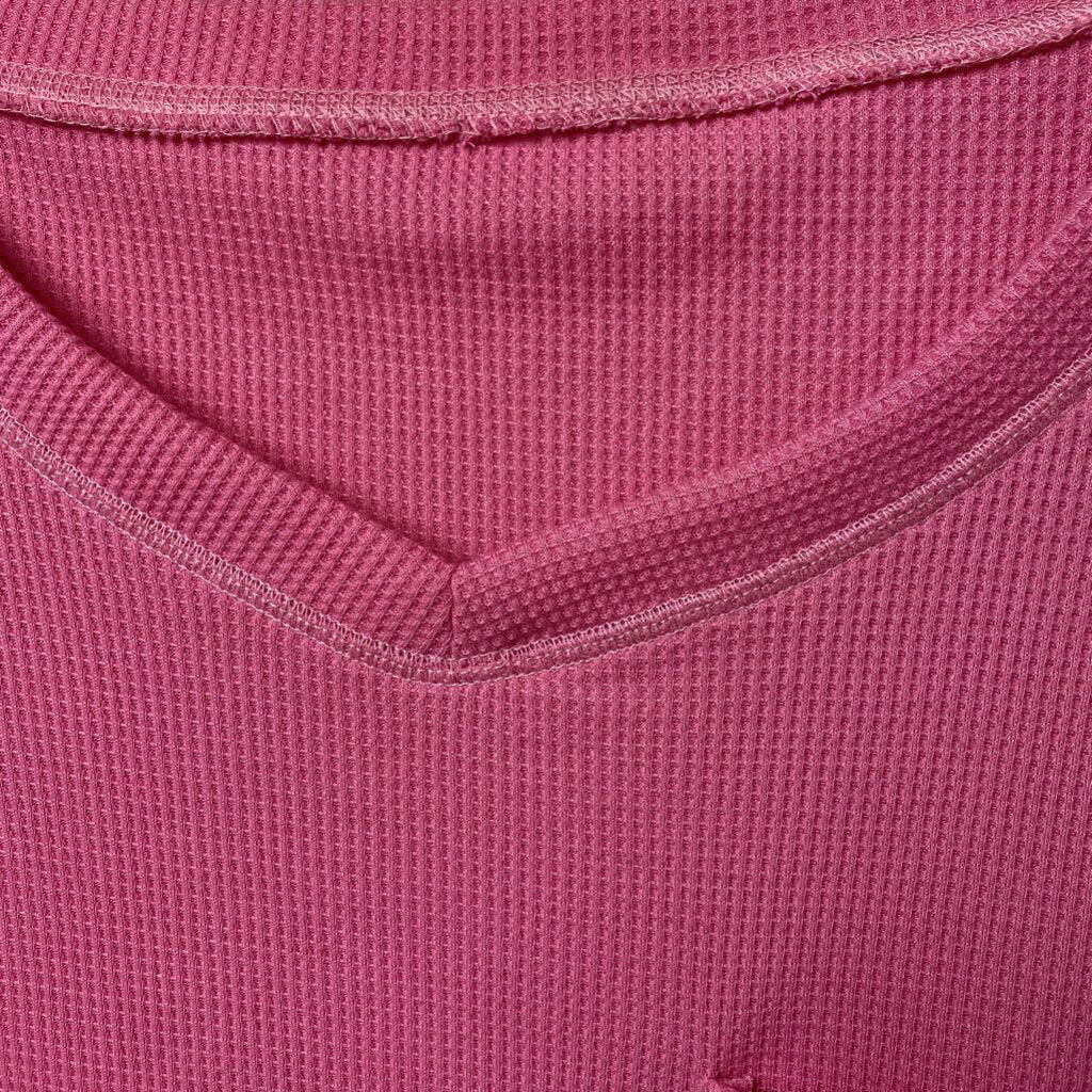 SHORT SLEEVE WAFFLE WEAVE TOP