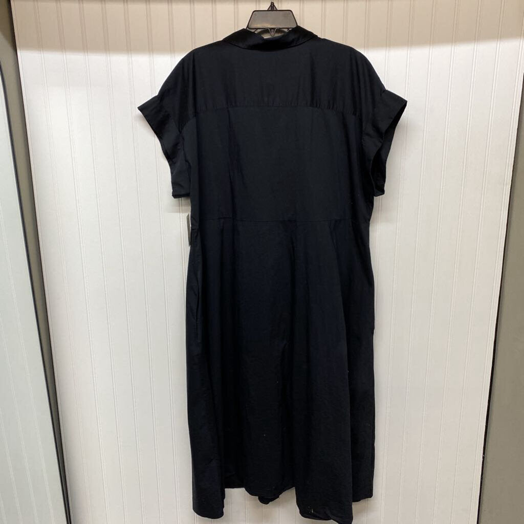 SHORT SLEEVE BUTTON DOWN LONG DRESS