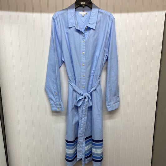 LONG SLEEVE CHAMBRAY LONG DRESS