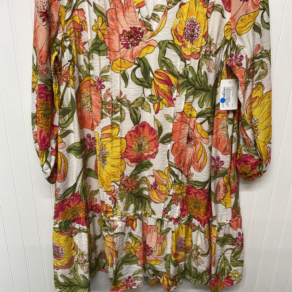 LONG SLEEVE FLORAL PRINT DRESS