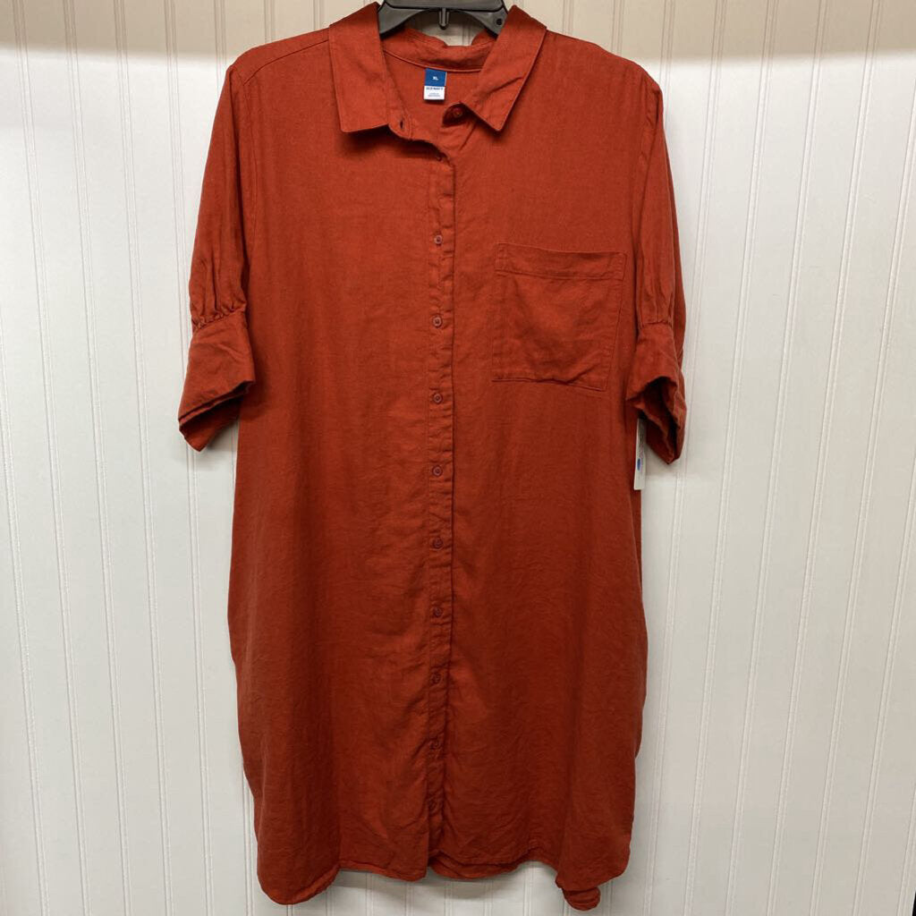 SHORT SLEEVE BUTTON DOWN SHORT DRESS