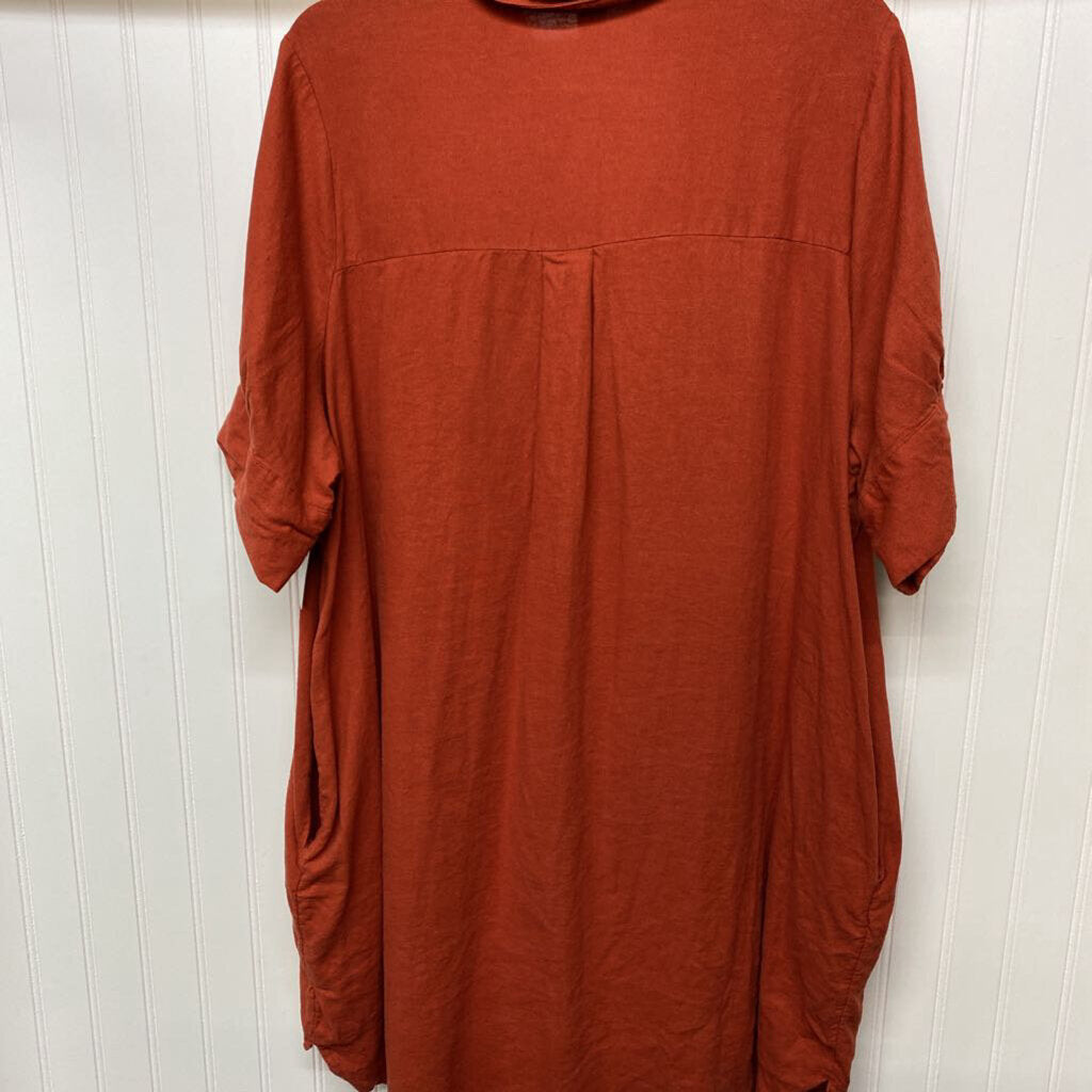 SHORT SLEEVE BUTTON DOWN SHORT DRESS