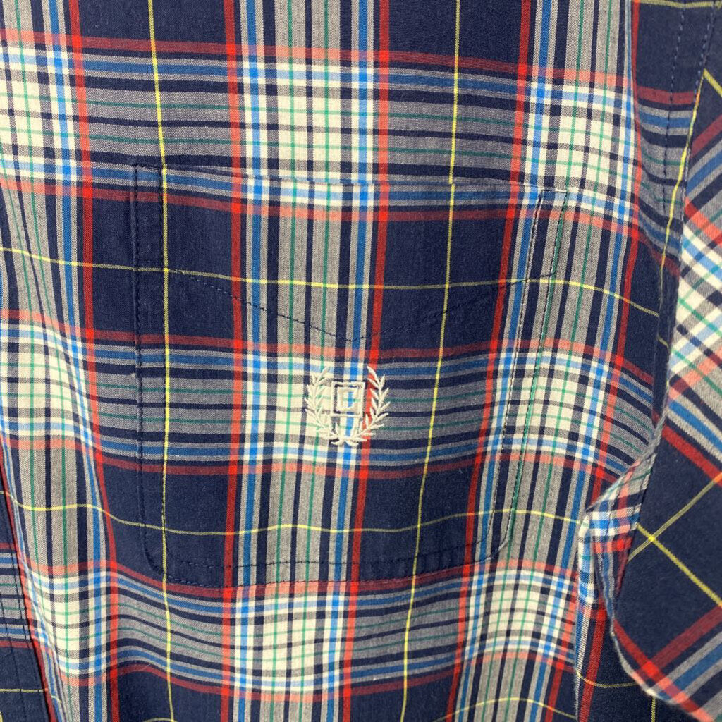 MENS PLAID LONG SLEEVE BUTTON UP
