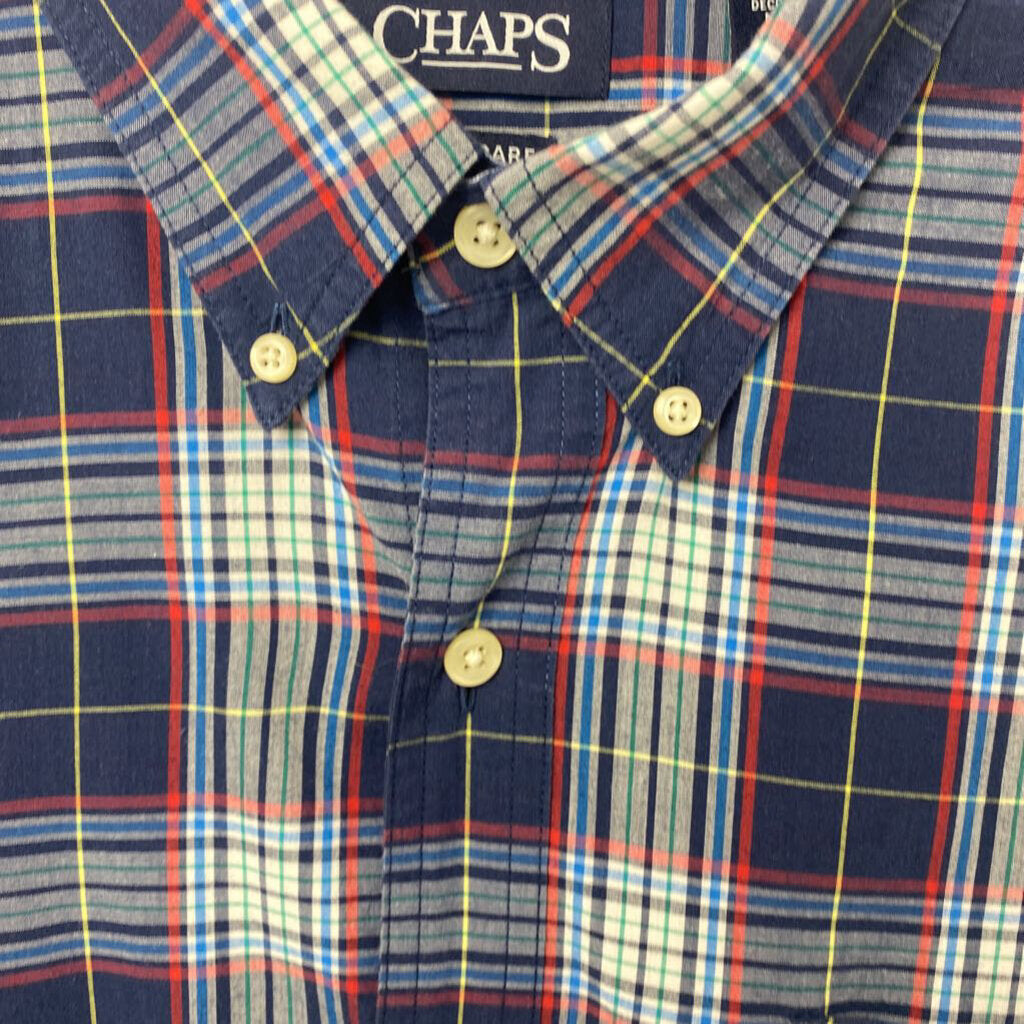 MENS PLAID LONG SLEEVE BUTTON UP