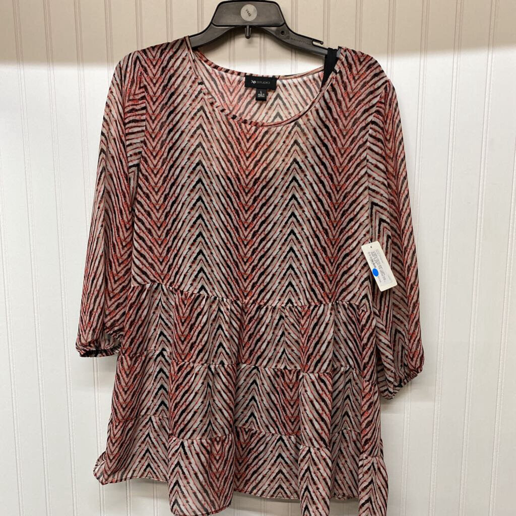 LINED LONG SLEEVE SHEER TOP