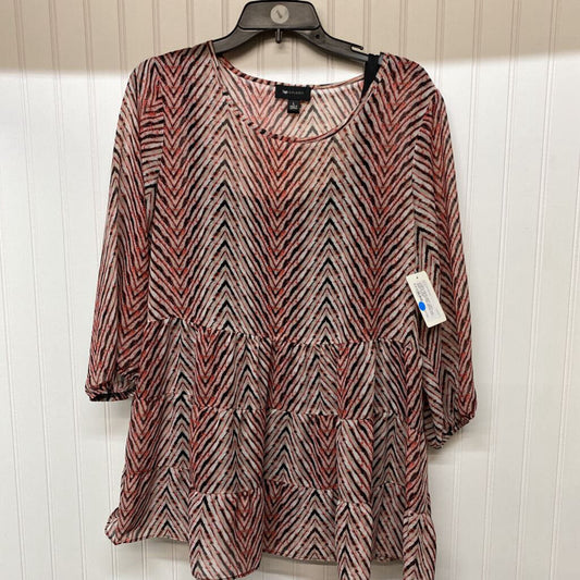 LINED LONG SLEEVE SHEER TOP