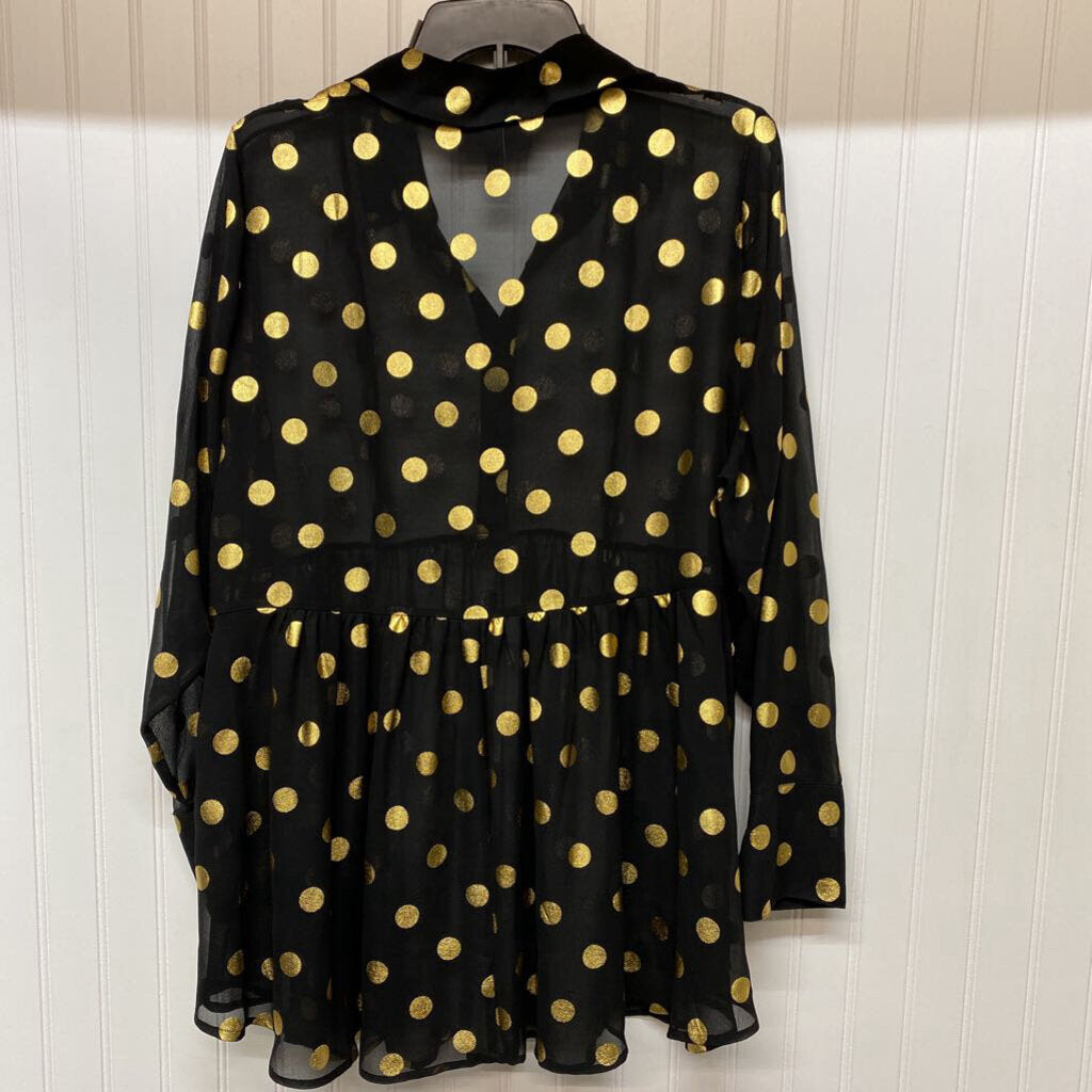 LONG SLEEVE SHEER BABYDOLL TOP