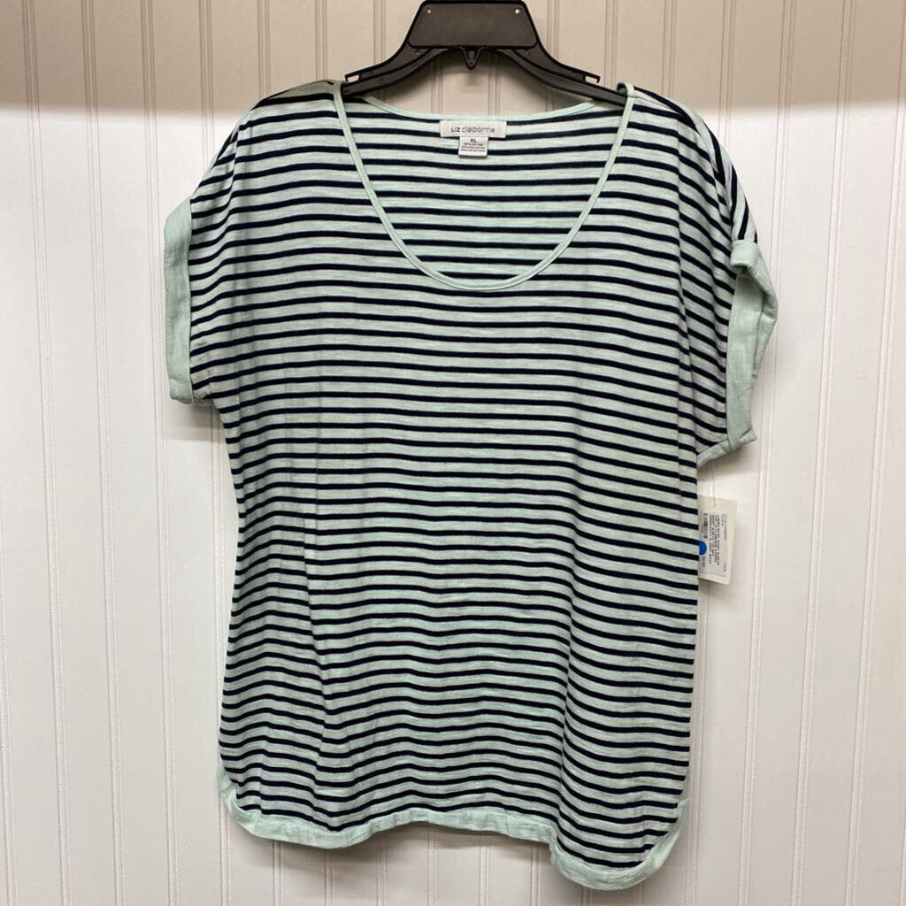 STRIPED SHORT SLEEVE TOP