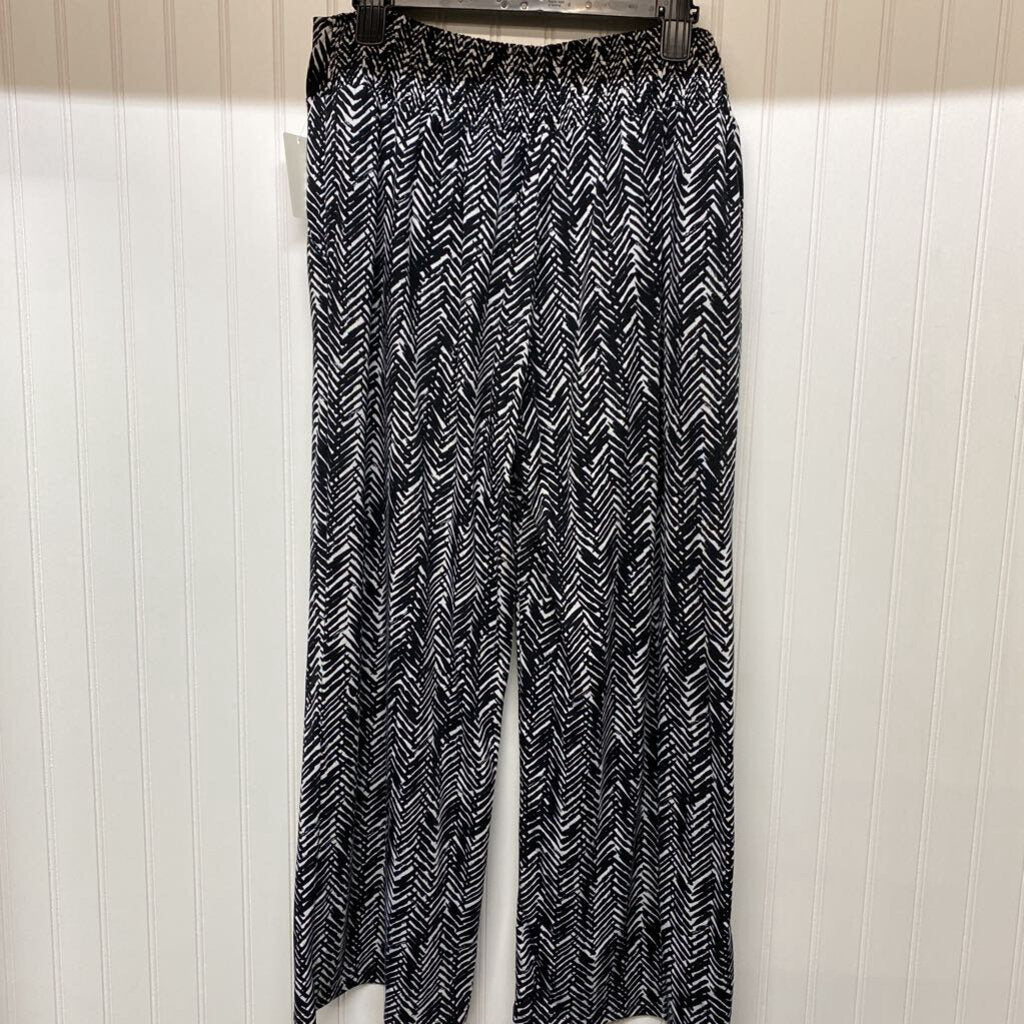 WIDE LEG PRINTED KNIT PANTS