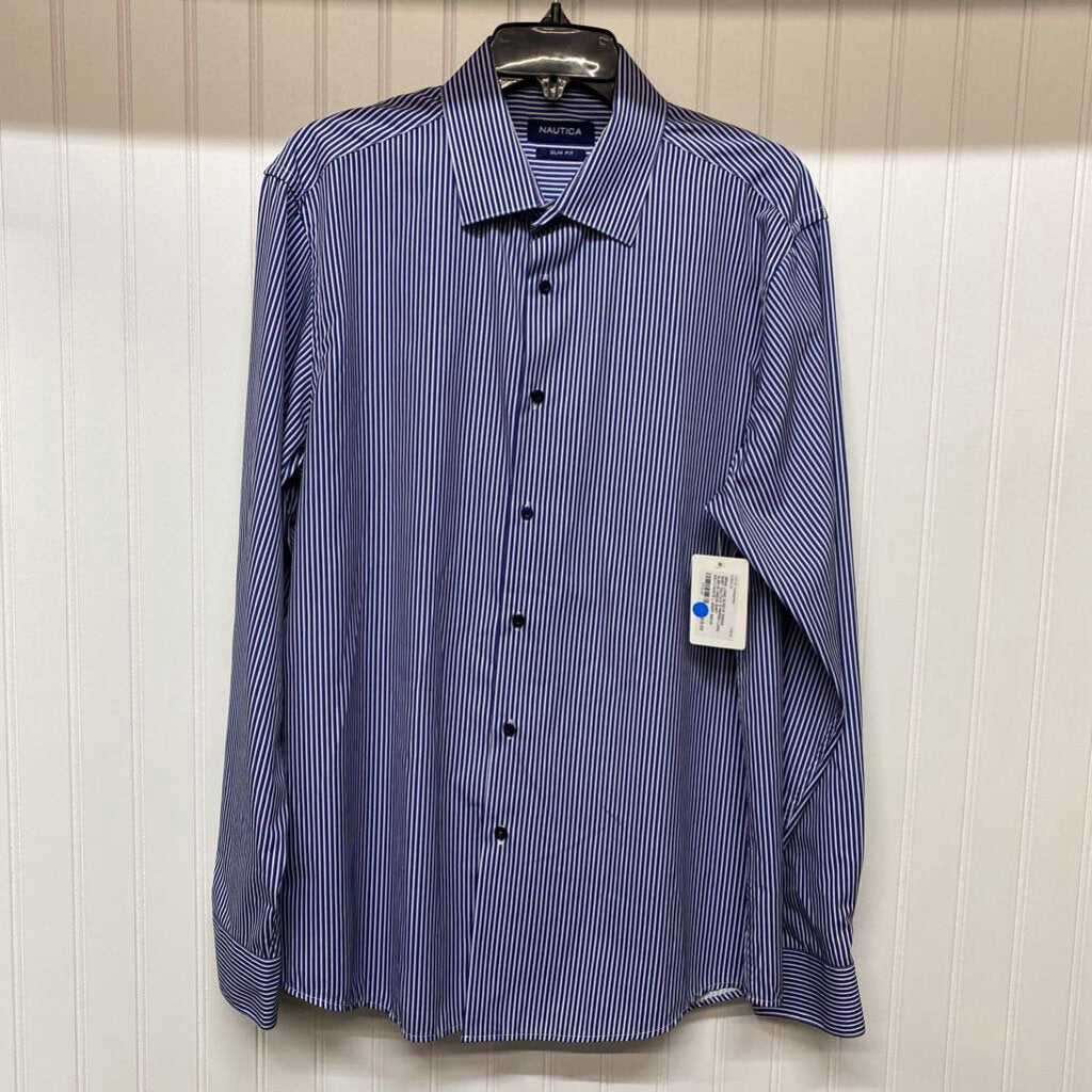 STRIPPED LONG SLEEVE DRESS SHIRT