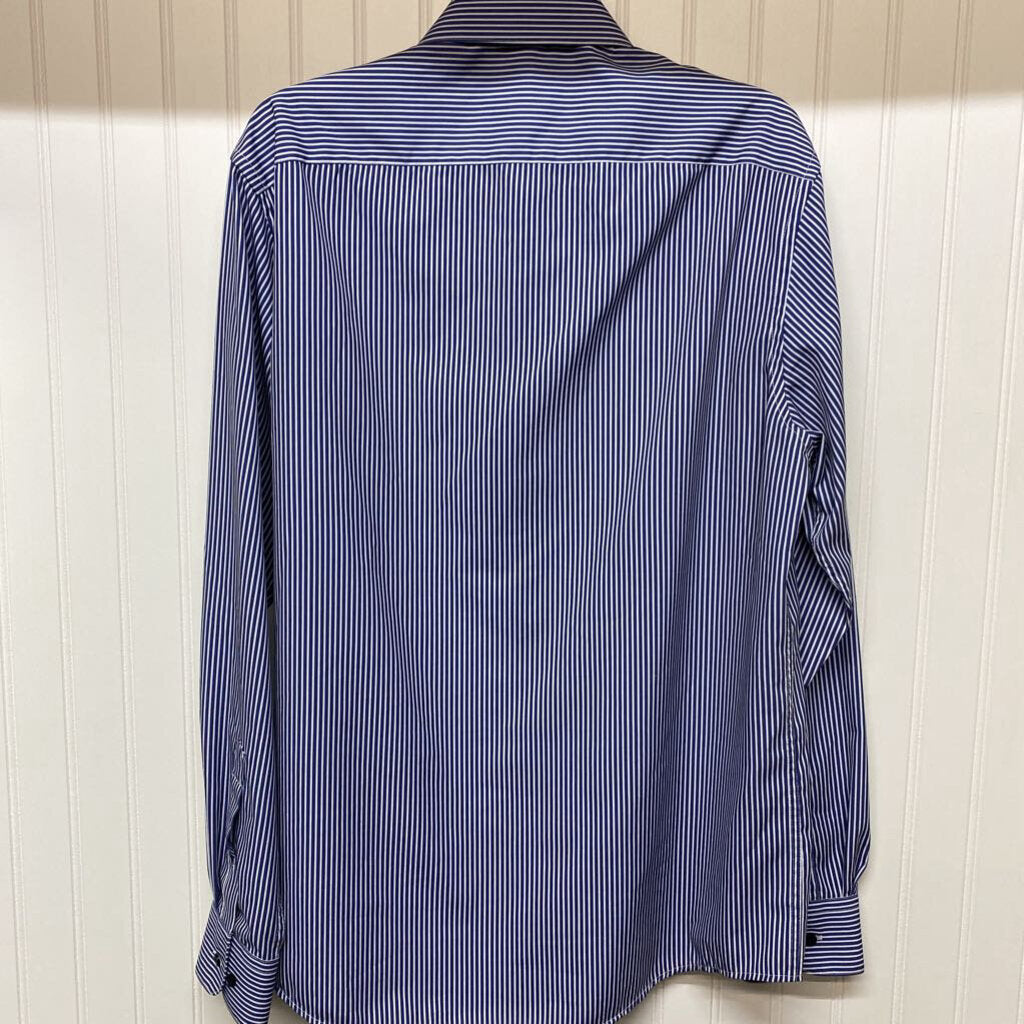 STRIPPED LONG SLEEVE DRESS SHIRT
