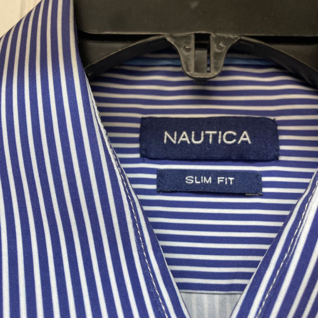 STRIPPED LONG SLEEVE DRESS SHIRT