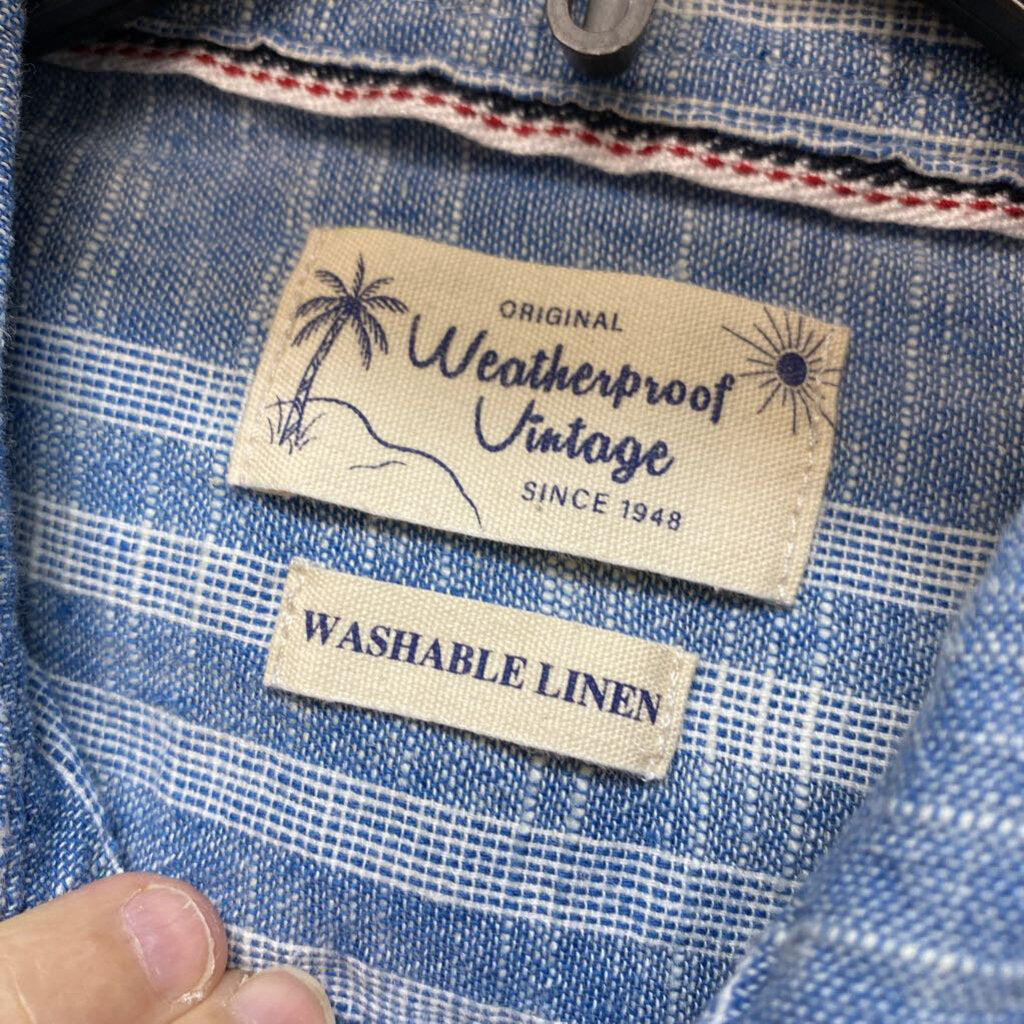 *WEATHERPROOF VINTAGE SHORT SLEEVE LINEN TOP
