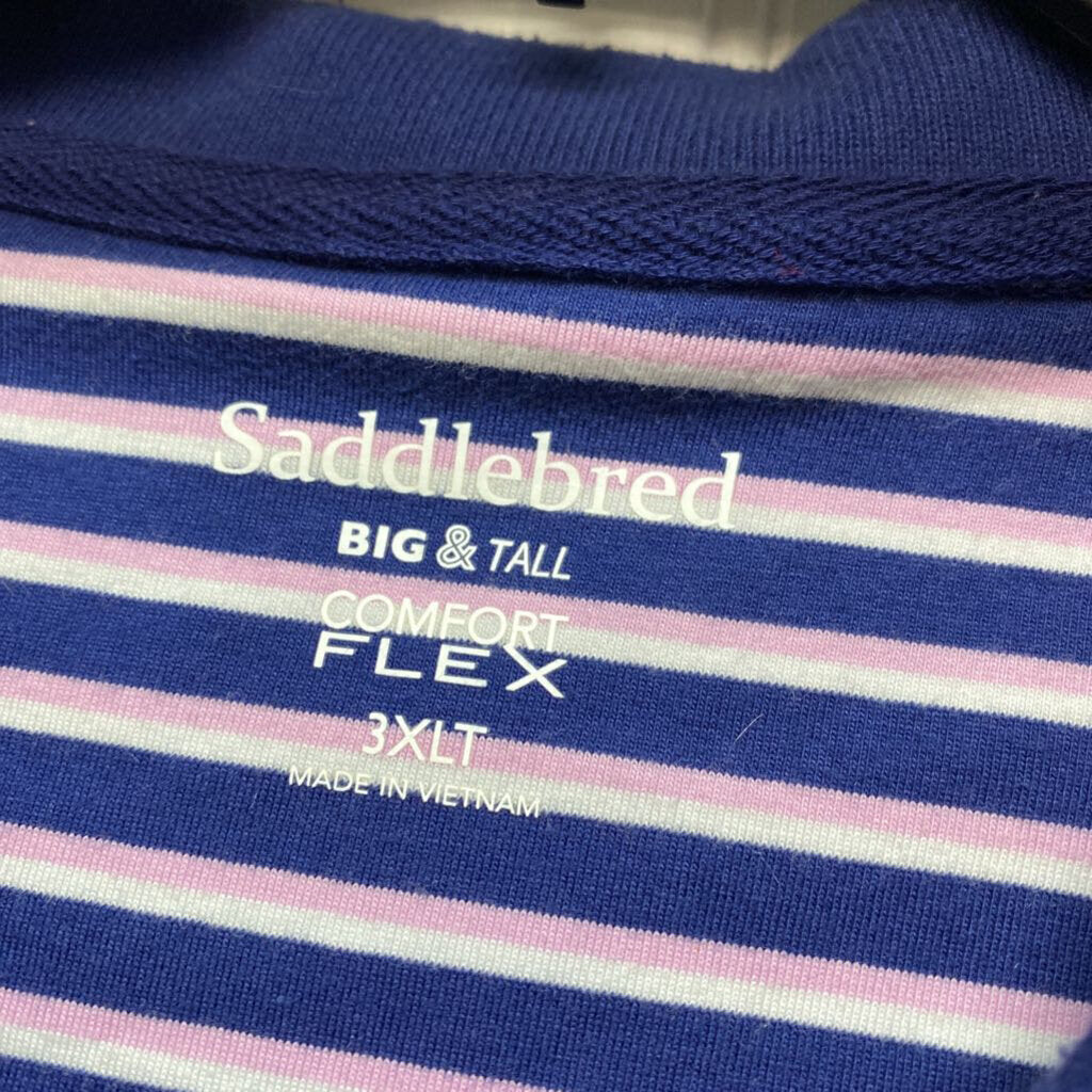 *MENS BIG AND TALL STRIPE POLO SHIRT