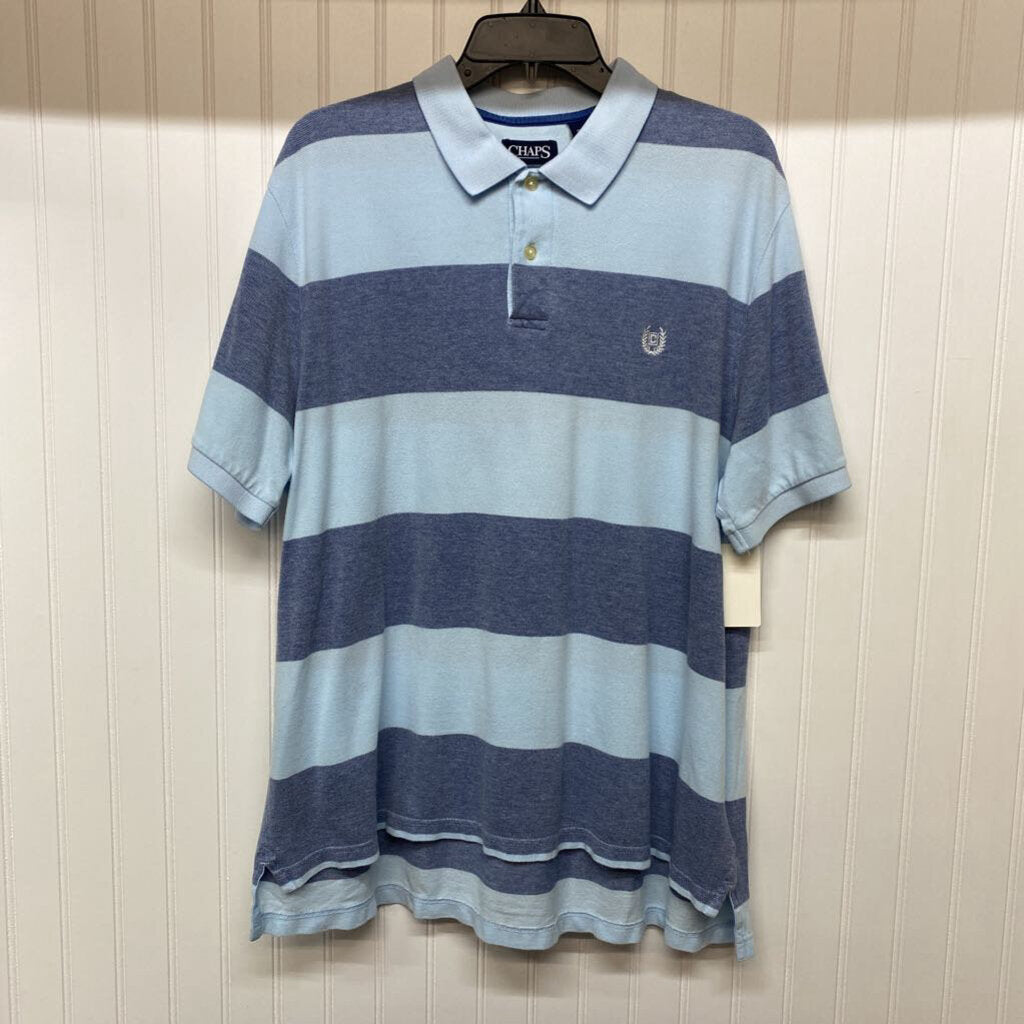 *MENS BOLD STRIPE LIGHT BLUE AND MED BLUE
