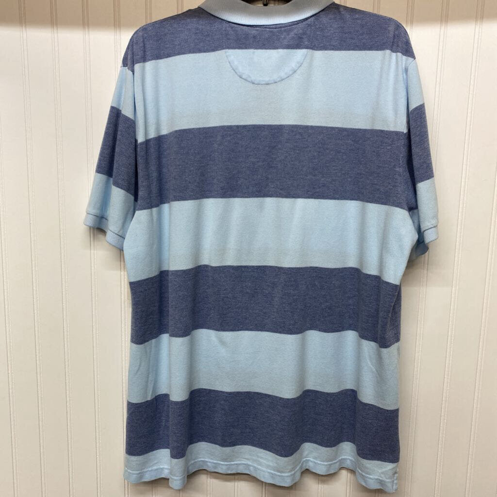 *MENS BOLD STRIPE LIGHT BLUE AND MED BLUE
