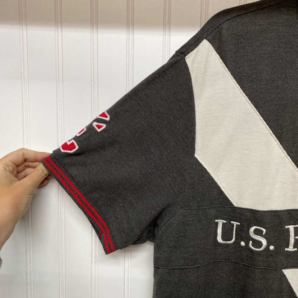 * MENS LOGO WITH GRAY AND WHITE RED LOGO