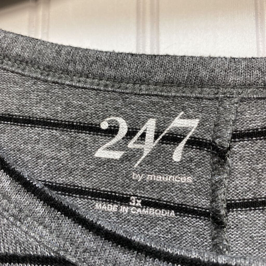 *MAURICE LONG SLEEVE STRIPE TOP