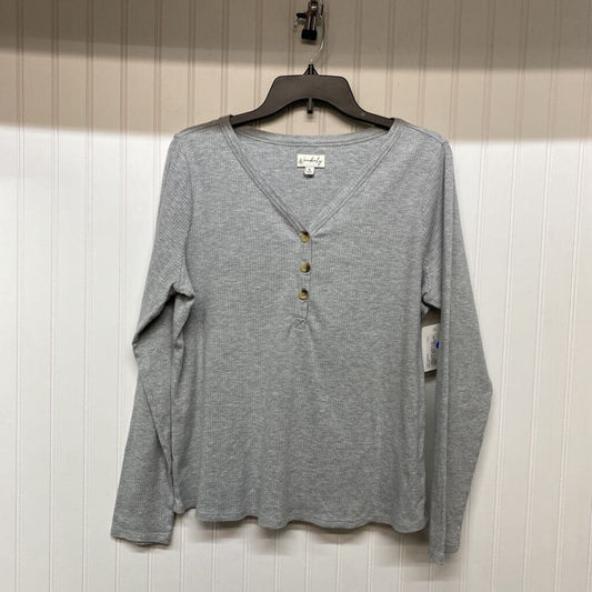 *HENLEY BASIC LONG SLEEVE TOP