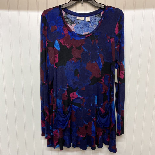 *LONG SLEEVE TYE DYE TOP WITH POCKET IN FRONT