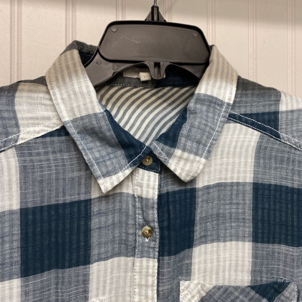 BLUE & WHITE CHECKED TOP