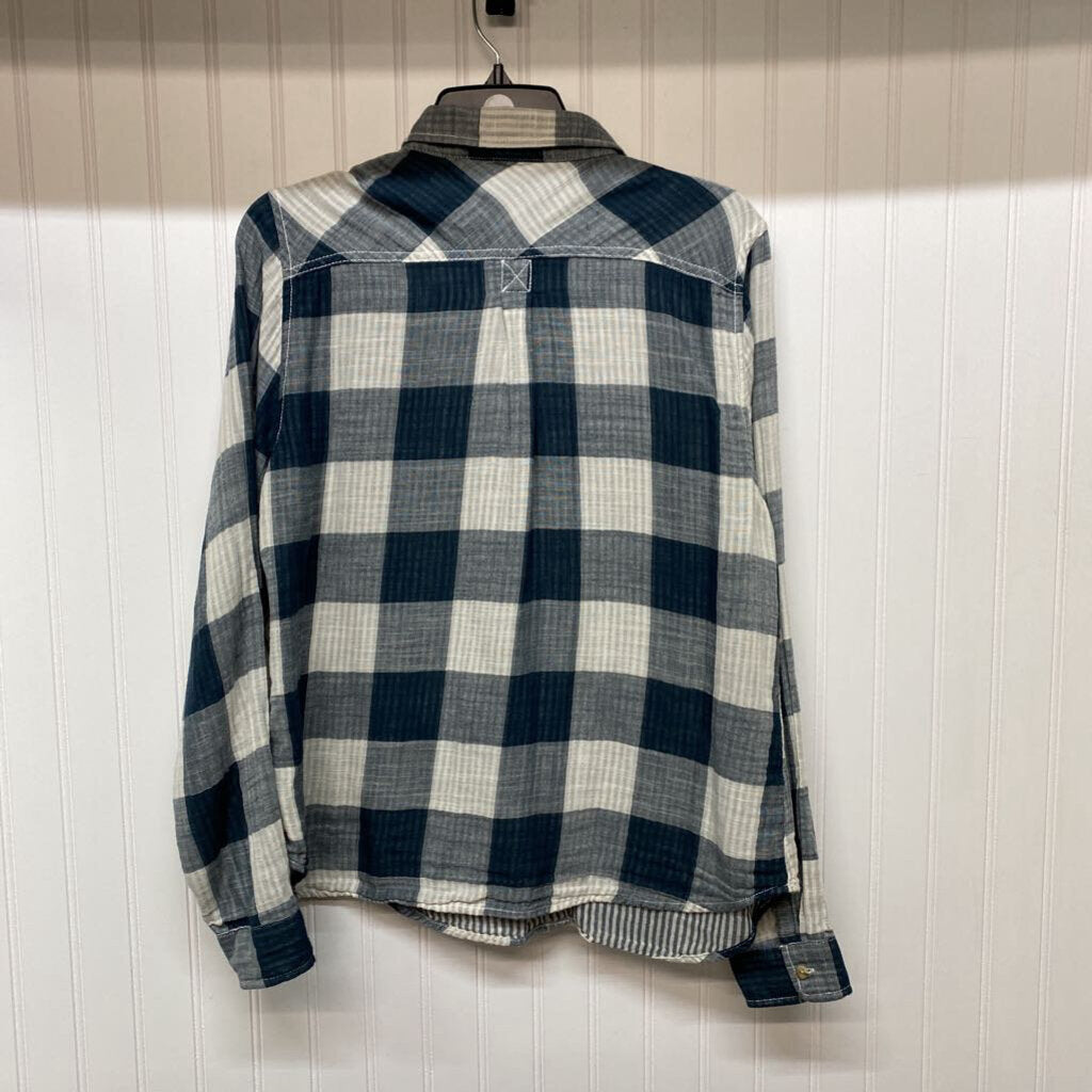 BLUE & WHITE CHECKED TOP