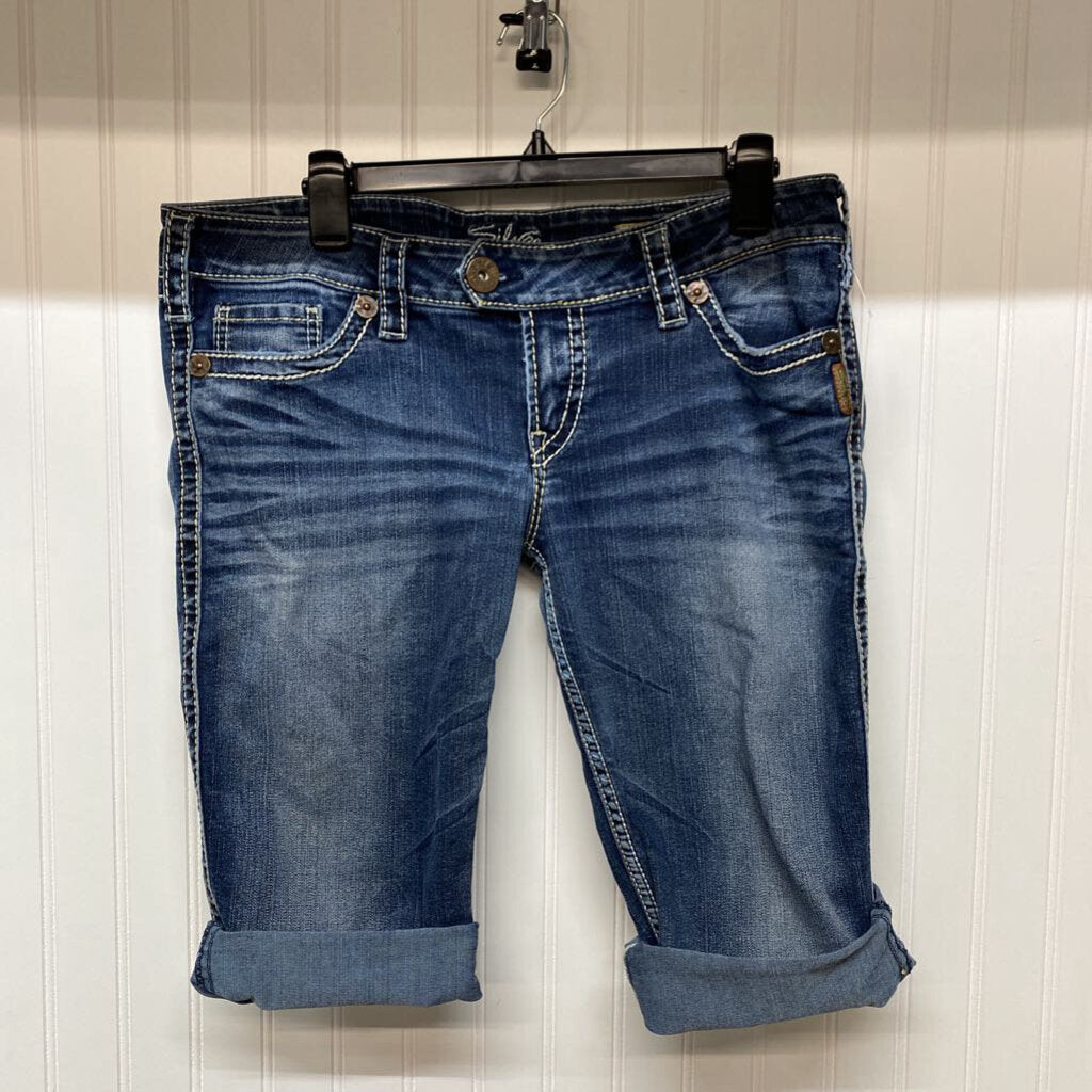 DENIM CUFFED BERMUDA SHORTS