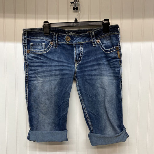 DENIM CUFFED BERMUDA SHORTS